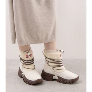 HUNTER WOMENS WANDERER SHORT COSY SNOW BOOT Sz 9